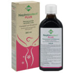 Flasche Nephroselect PLUS neben der Verpackung
